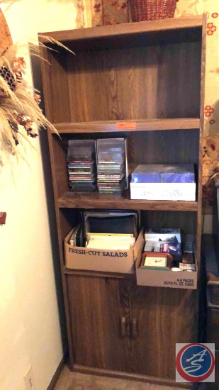 (2) Book cases with items on shelves included. Approx measurements of bookcases are; 71"HX28"WX12"D/