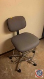 (2) High back shop chairs on wheels