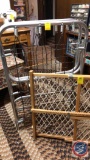 Baby Gate, Metal Cot Frame, Oriental Rug approx measurements are; 48