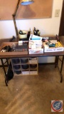 (3) Flats of Misc Office Supplies. Cabinet with CD