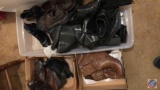 tote of 7.5 variety of shoes and boots,Wooden inserts to keep shoes nice wood rite brand.