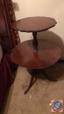 2 Tier Cherry Wood Table.
