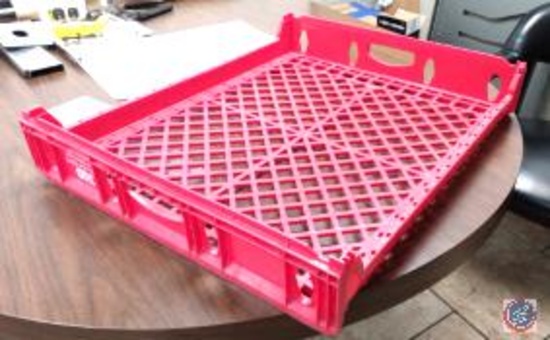 {{4000X$BID}} 4000 - Monoflo Bakery Trays - BK 2723-035 Red Outside Dimensions: L 26.5", W 22.1", H