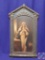Antique 1920 Madonna of the Sacred Coat by Chambers wall icon on wood. Original frame. Image 10? x