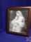 Vintage framed print of Mary with Child and lamb. Image 16?x 19.5.? Decorative frame, 20.5? x 24.5?