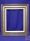 Decorative frame w/ carved accents & linen liner. Opening: 16?W x 19?H. Outside frame: 24?W x 28?H.