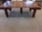 Antique carved oak dining room table w/ gadroon border. 5 solid round rib legs on castors. 48?
