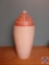 Artistic pottery jar by Sr. Mary Lavey. Dancing figures surround the top. H 16? x 6? W. One of a