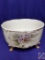 Fruit bowl w/ purple floral design, gold trim. H 5? x 9? W.(Mark: D & C, France) ...