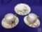 Antique Crysantheme Bavaria matching teacups and 8? plate. Mark on plate: (R.C. (crown) Crysantheme,