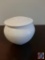 Lavey unfinished round jar w/ lid. Signature design on lid. 6.5? X 6.5. Opening 4?. Unsigned.