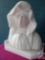 Marble sculpture of Virgin Mary w/ delicate trim. 8.5?H x 8? W. No signature.