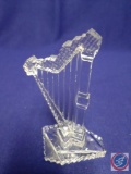 Miniature Glass Harp, H 5?. Inscription: ?celtic.? on base. ...