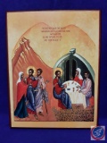 The Road to Emmaus icon on wood by Printery House. Image 8? x 10.? ...