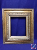 Decorative 2-layered frame with gold accents, linen liner. Opening: 8?W x 10?H. Outside frame: 15.5?