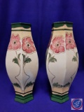 Antique pair matching vases. H 9?. Mark: (#10116, III, Austria.) Shows wear. Origin Mercy convent,