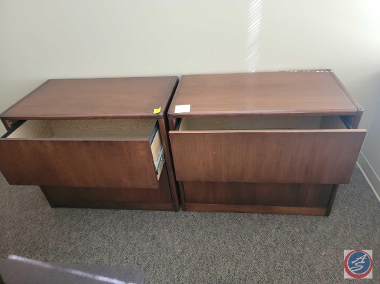 (2) Solid wood file cabinets 36 x 30