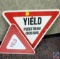 Yield sign, Yield pedestrian crossing,