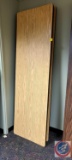 (3) 8ft x 30in banquet tables metal/wood in various condition