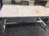 72 w x36 l x 34 h heavy duty shop table adjustable