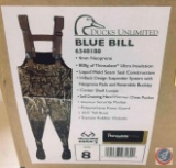 ducks unlimited blue bill waders with boot size 8