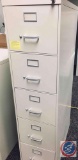 Steel case 5 drawer file cabinet with key 15 x 59 x 28 1/2