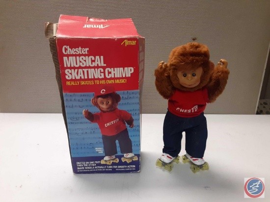Vintage Battery operated Chester Musical Skating Chimp