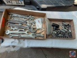 (1) Flat of Assorted Wrenches some are crescent wrenches, opened wrenches, Allen Wrench, Closed end