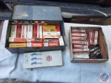 (1) Metal Box of assorted Spark Plugs, (1) Flat of assorted Spark Plugs.