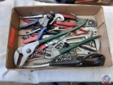 (1) Flat of assorted Pliers, and wire cutters.