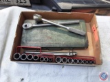 (1) Flat of assorted Sockets and wrenches.