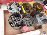 (1) Flat of Assorted cans of screws, nuts, bolts, washers.