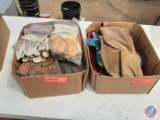 (2) boxes of leather welding gloves