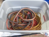 (1) Tote with extension cords and one set of jumper cables