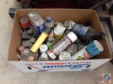 (1) Box of assorted oil, Charcoal Lighter, Spray Paint etc..... no shipping