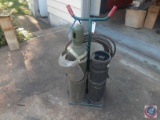 oxy acetylene tank and oxygen tank with hoses and cart