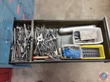 (1) Drawer with assorted items, drill bits, screws, etc......