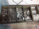 (1) drawer of assorted nuts, bolts, washers.
