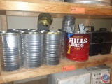 assorted cans of nails and nuts and bolts