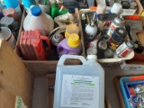 (NO SHIPPING) (1) Basket of assorted fluids like Starting Fluid, Pipe Joint Compound, etc......... (