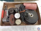 (1) Flat of various items; Snap-On sander, Pressure gauges, Dremel Variable Speed Moto-Tool Model