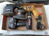 (1) Craftsman Cordless Drill, (1) Craftsman Sander, (1) Dewalt Electric Drill, (1) Ingersoll Rand
