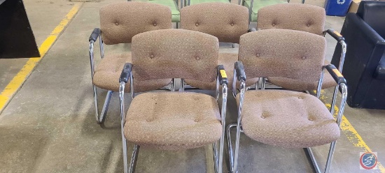 (5) Waiting Room Chairs in light Tan.