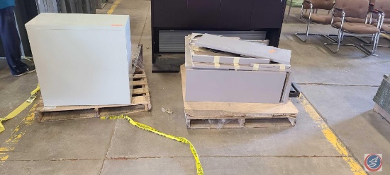 (1) Metal Filing Cabinet , pieces for metal cabinet, scale.