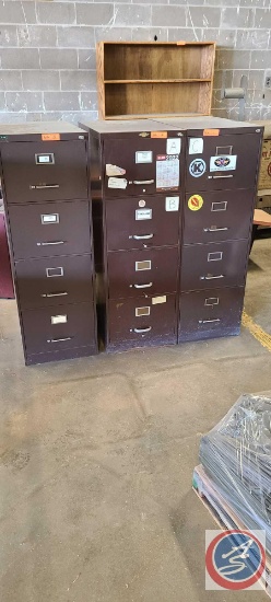 (3) Metal Filing Cabinets approx measurements for each are: 18"WX52"Hx28.5"D.