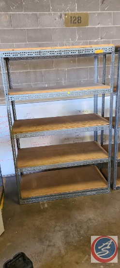 Metal Shelving...Unit with Wood Shelves approx measurements are: 72"HX48"WX20.5"D.