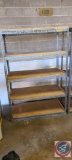 Metal Shelving...Unit with Wood Shelves approx measurements are: 72