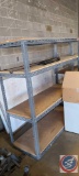 Metal Shelving Unit with Wood Shelves approx measurements are: 72