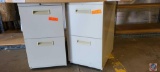 (2) Small Metal Filing Cabinets.