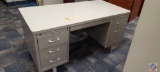 Metal Desk with 6 drawers approx measurements are: 60